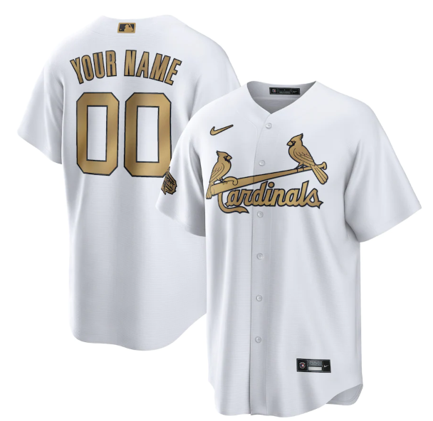 Men's St. Louis Cardinals Active Player Custom 2022 All-Star White Cool Base Stitched Baseball Jersey